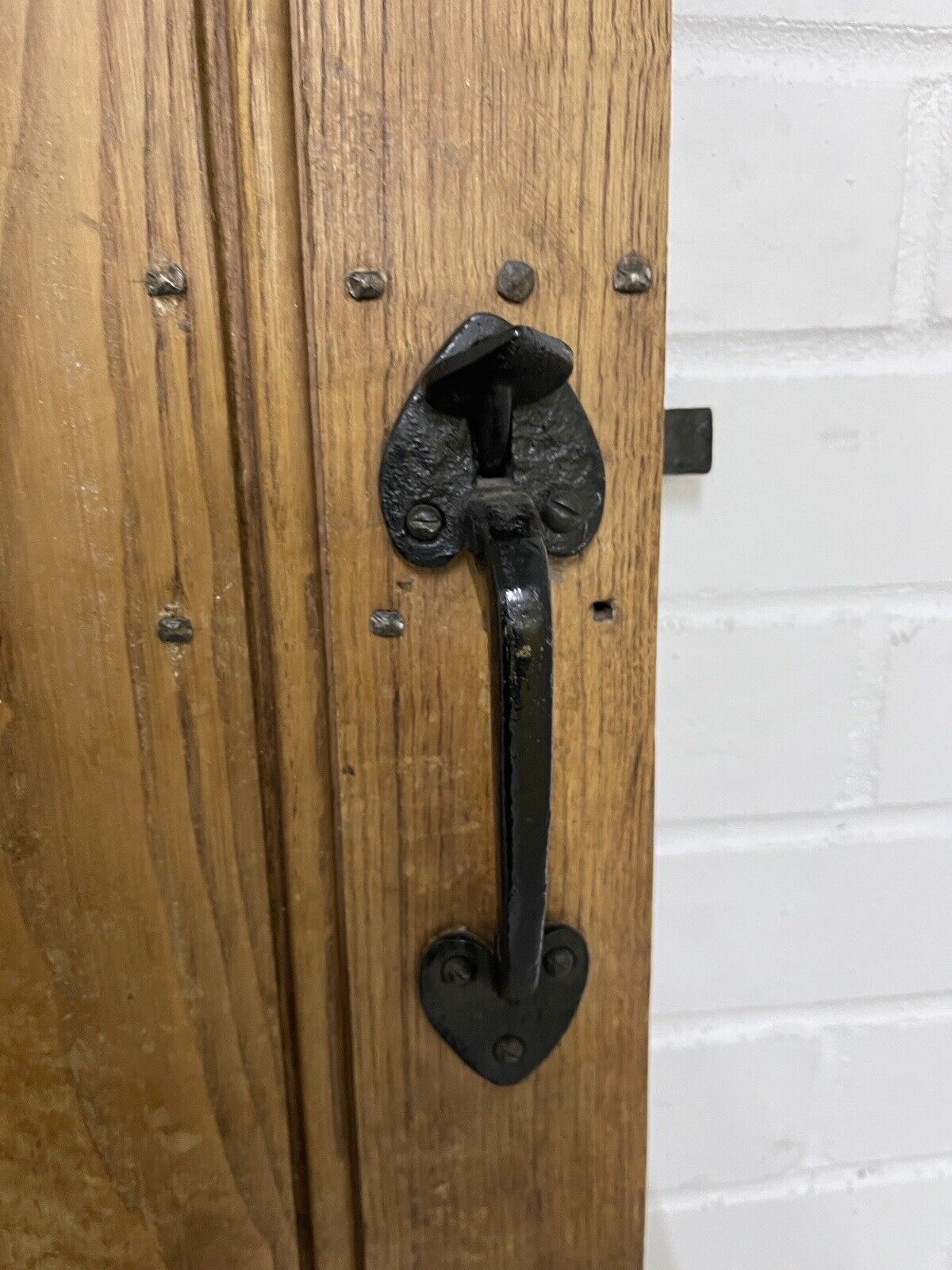 Reclaimed Oak Old Handmade Studded Ledge and Brace door 1830 x 752mm