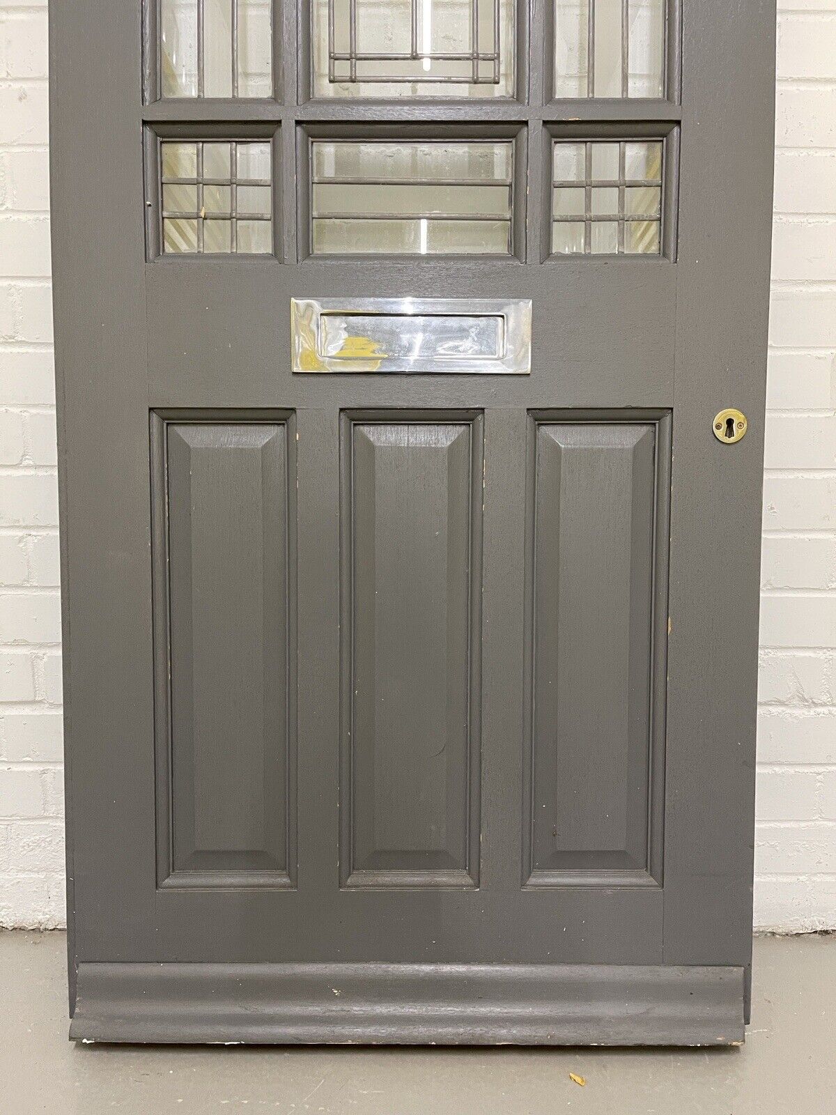 Modern Reclaimed Victorian Edwardian Wooden Panel Front Door 1960 1970 x 760mm