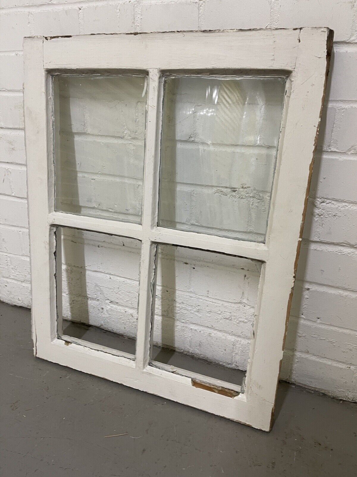 Reclaimed Old Georgian 4 Panel Wooden Window 520 x 640mm
