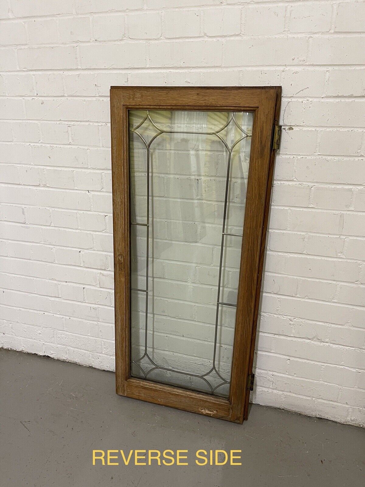 Job Lot Of Four Double Glazed Leaded Trim Oak Wooden Windows 1110 x 515mm