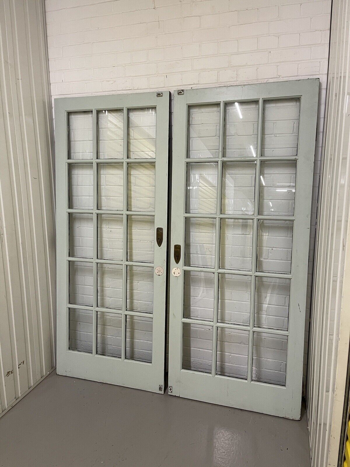 Pair Of Reclaimed Georgian Wooden Panel External Side Back Doors 1980 x 835mm