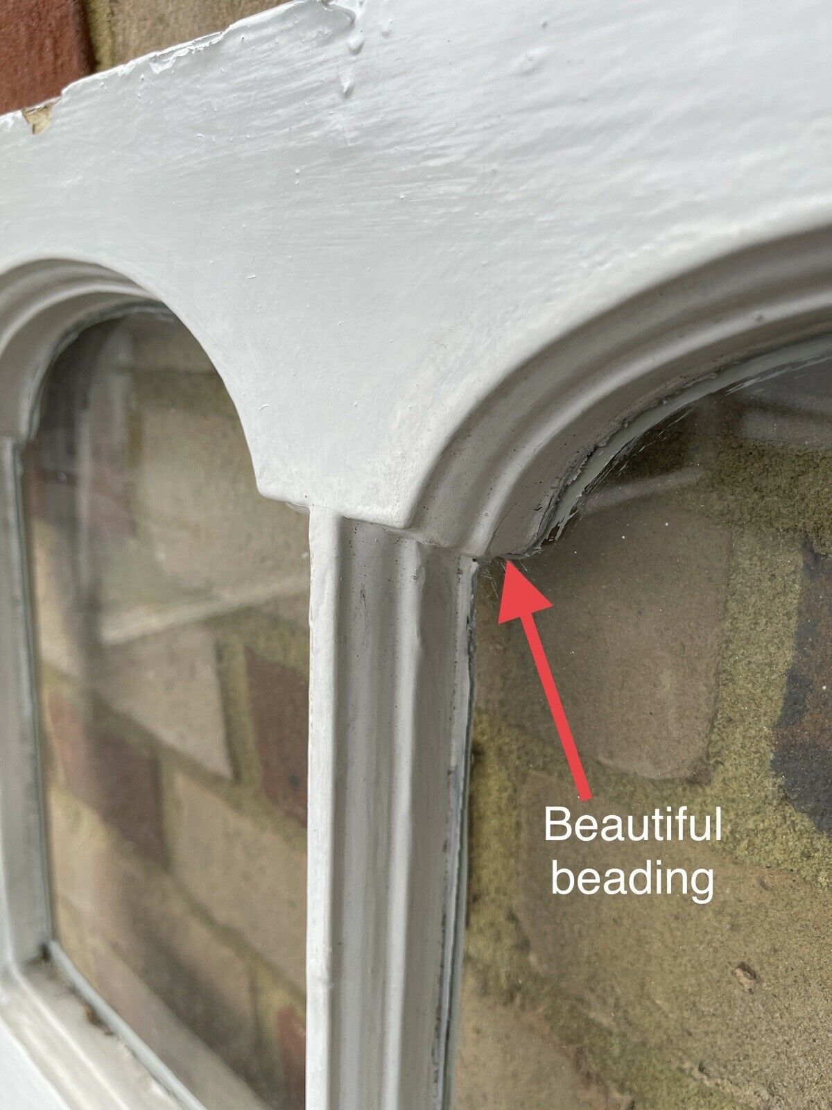 Reclaimed Old Edwardian Arch Sash Wooden Window 910 x 530mm