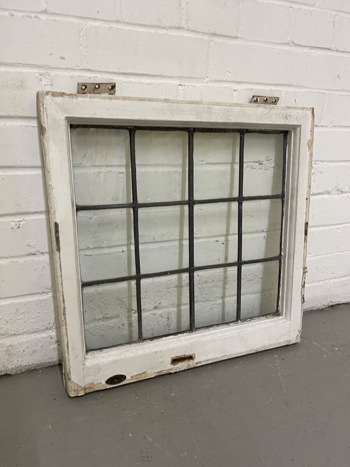 Reclaimed Leaded Light Panel Wooden Windows 505 x 515mm