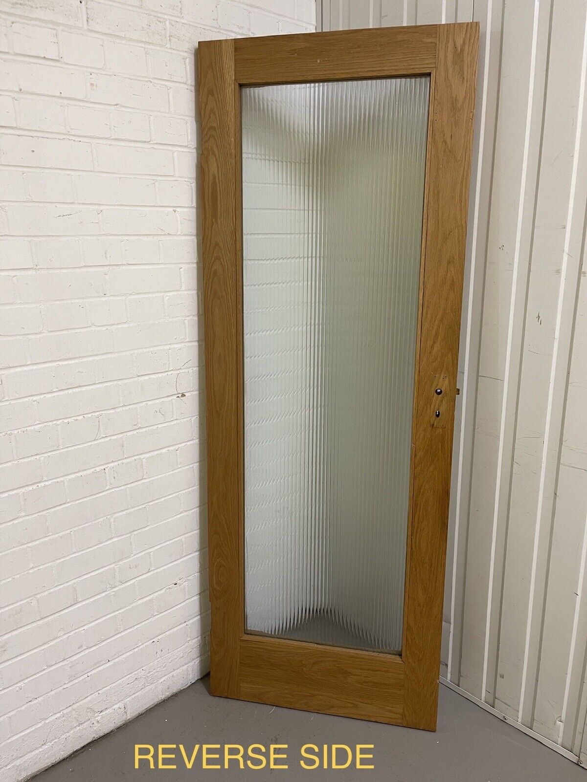 Reclaimed  Reeded Glass Arts and Craft Internal Door 1945 x 715mm