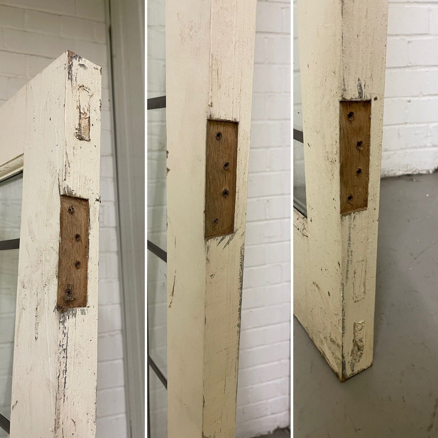 Reclaimed French Double Glazed Leaded Glass Wooden Double Doors 2125 x 1370mm