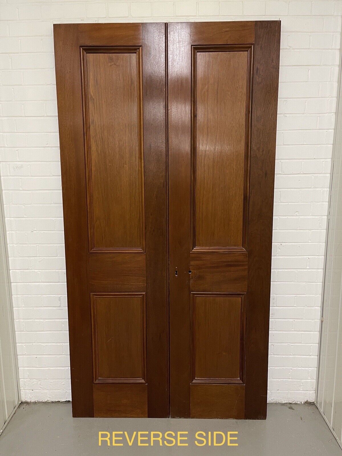 Reclaimed Large French Mahogany Wooden Double Doors Provenance Knightsbridge