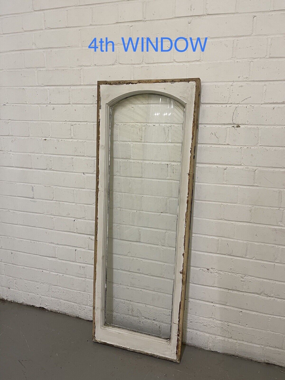 Job Lot Of 5 Reclaimed Old Edwardian Arch Wooden Windows 1160 x 413mm