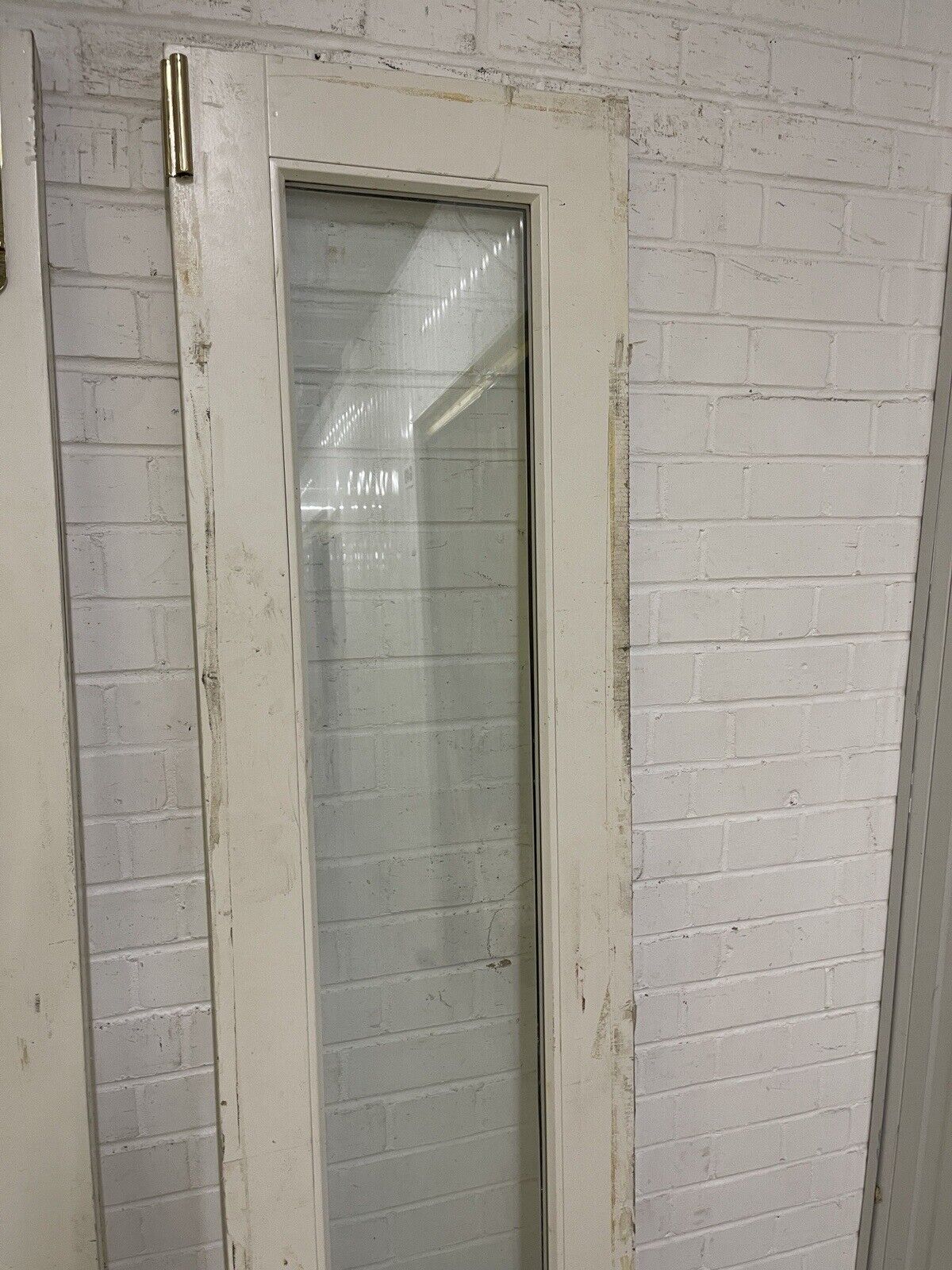 Large Pair Reclaimed Bespoke Wooden Side Light Windows Or Doors 1967 x 455mm