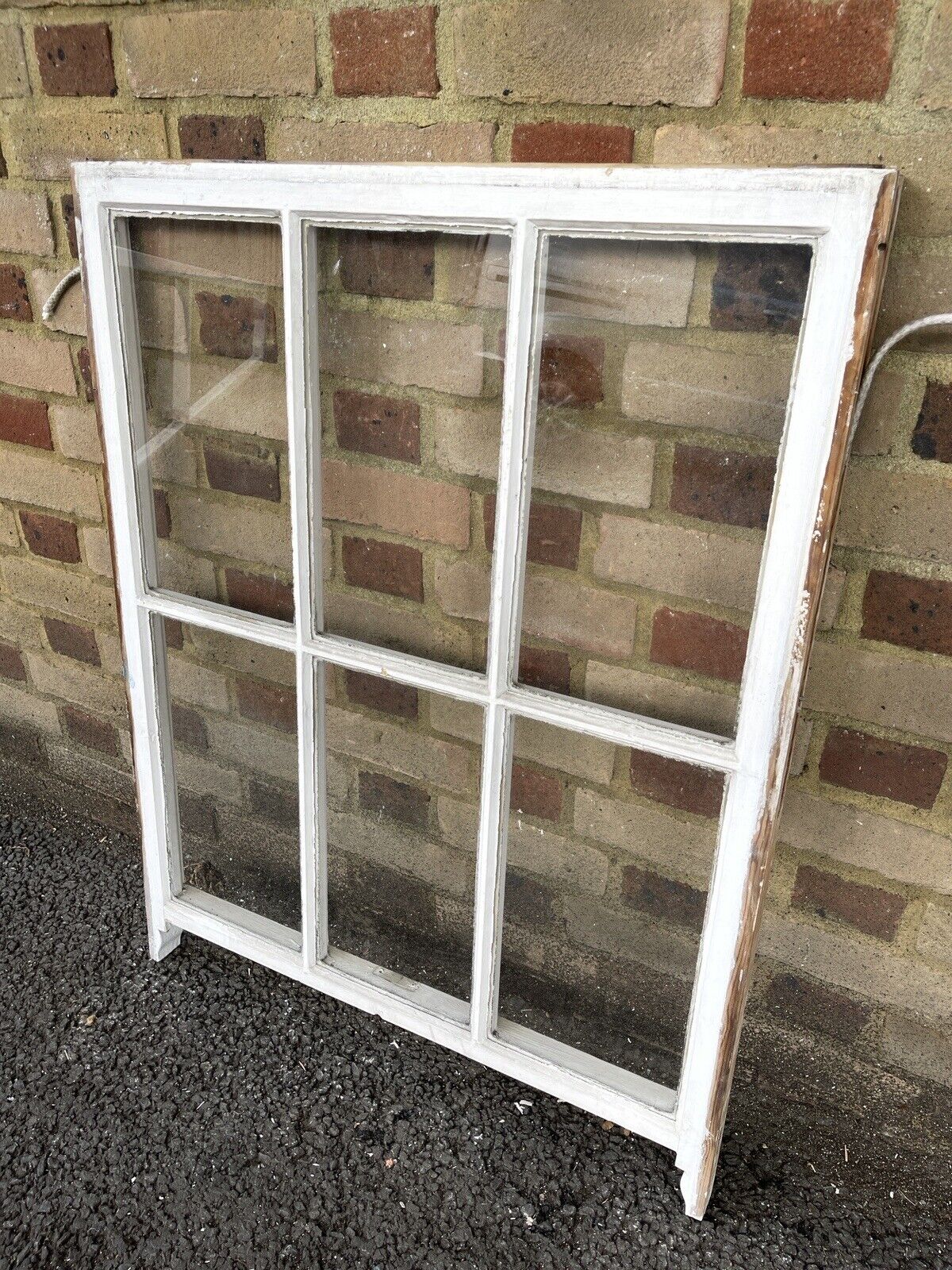 Reclaimed Old Georgian 6 Panel Wooden Window 750 x 955mm