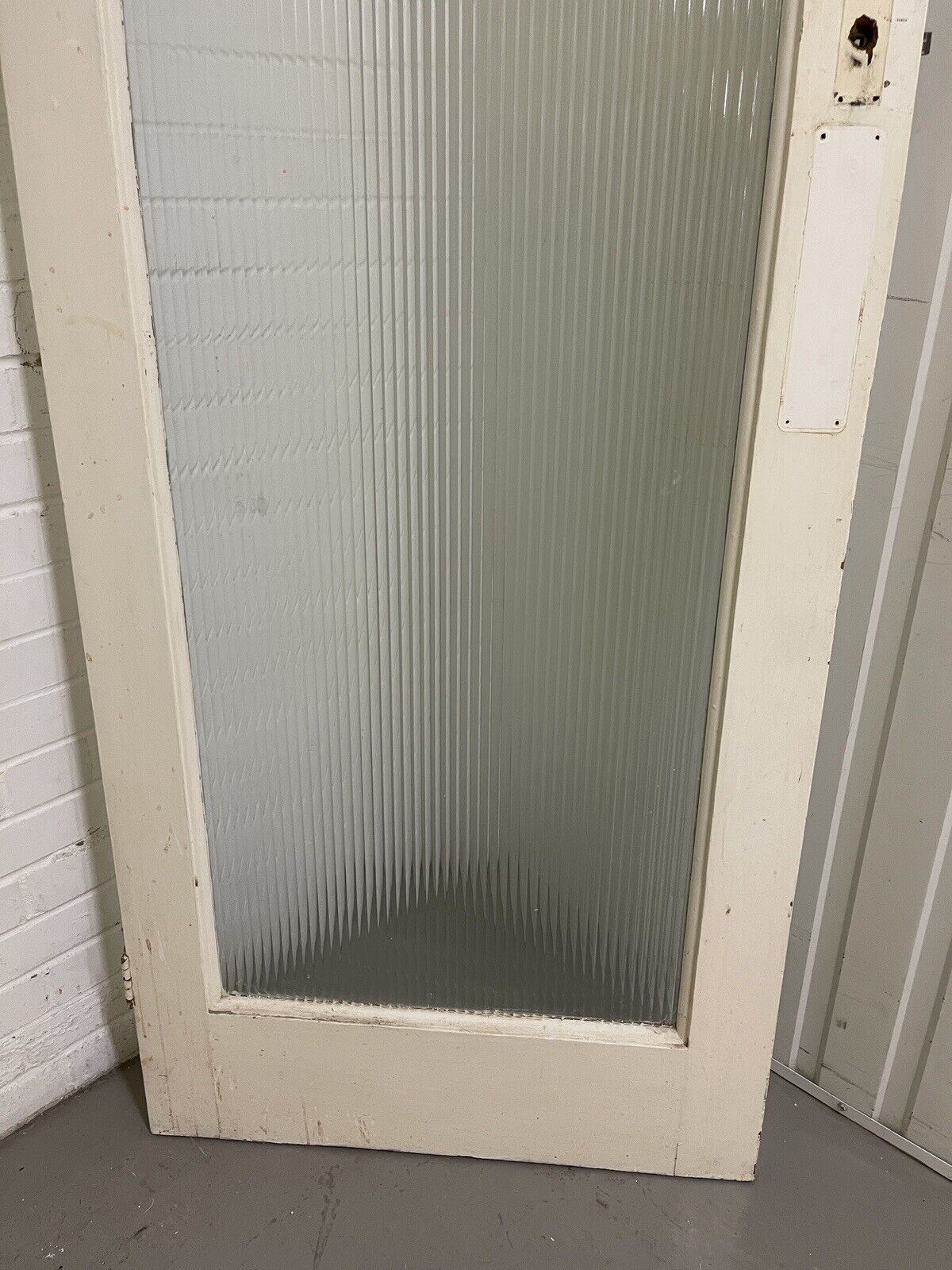 Reclaimed Reeded Glass Internal Or External Door 2015 x 805mm