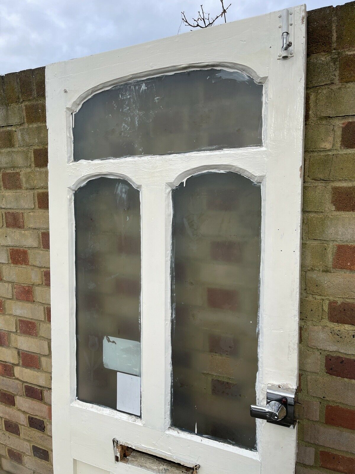 Reclaimed Old Edwardian Victorian Wooden Panel Front Door 2020mm x 815mm