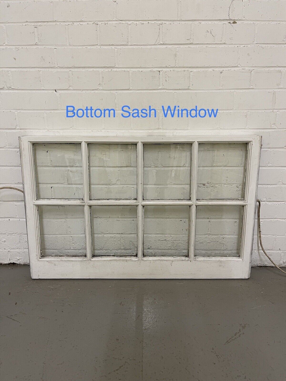 Pair Of Reclaimed Georgian 8 Panel Wooden Panel Sash Window 940x600 940x605