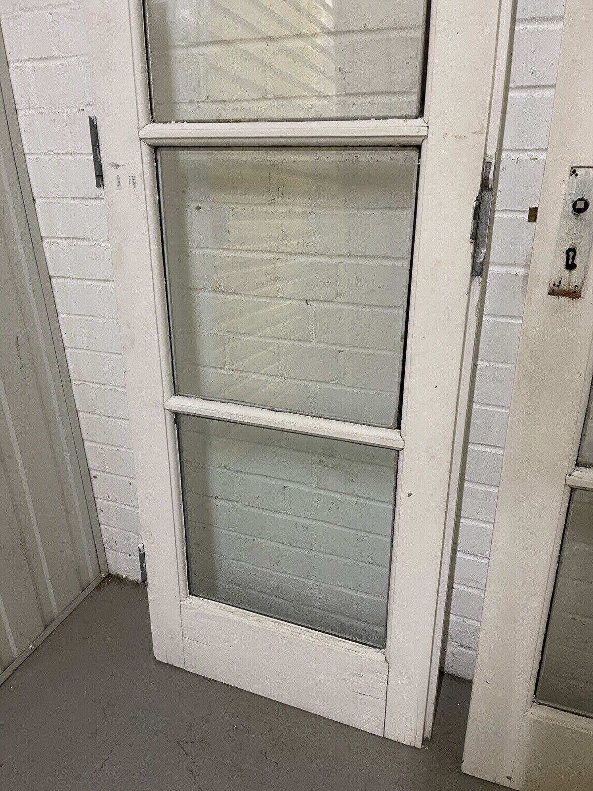 Reclaimed Old French Double Glazed Glass Wooden Double Doors 1980 x 1167mm