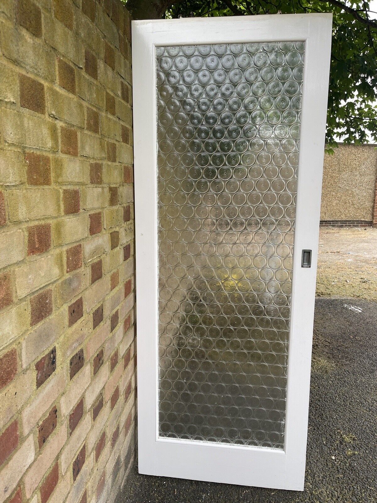 Reclaimed Art Deco Bottle Retro Round Glass Internal Door 1978 x 760mm