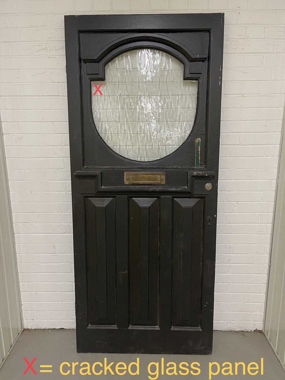 Reclaimed Victorian Edwardian Wooden Panel External Front Door 2130 x 915mm