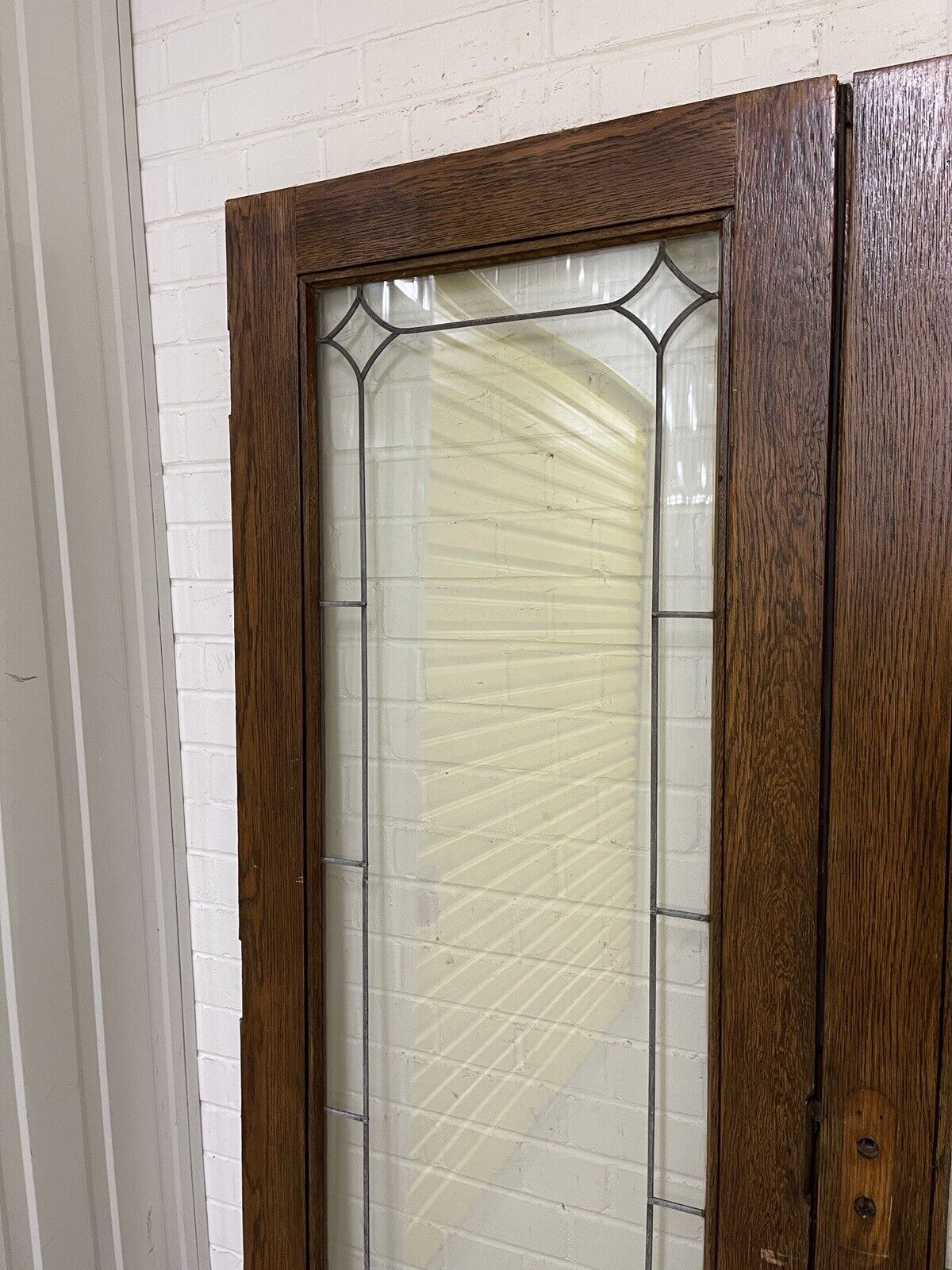 Reclaimed Old Oak French Double Glazed Glass Wooden Double Doors 1995 x 1380mm