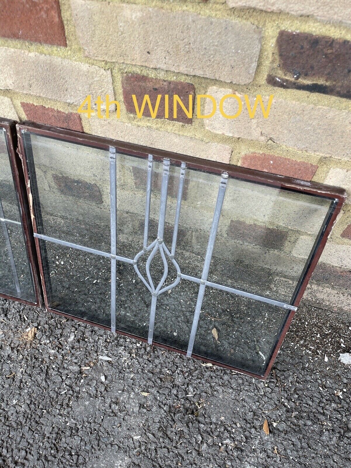 Job Lot Of Four Leaded Light Double Glazed Stained Glass Panes Panels