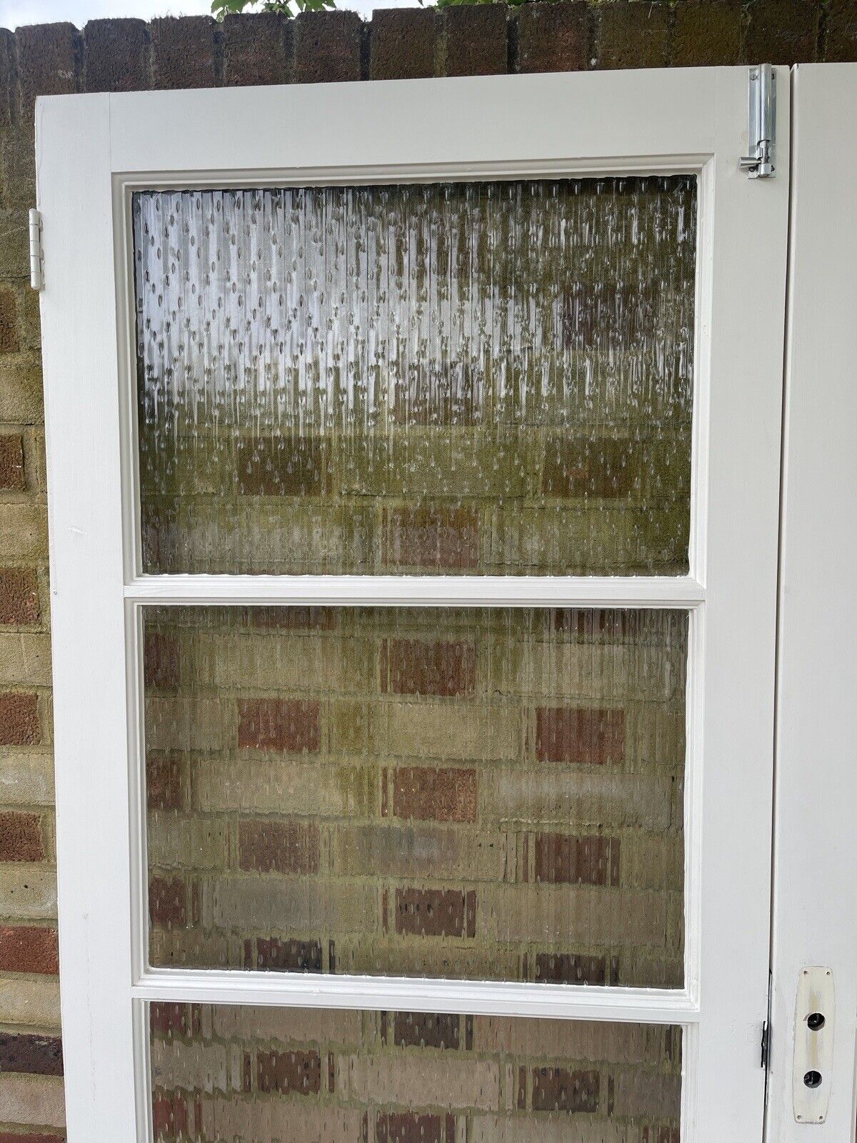Reclaimed Reeded Glass Internal Or External French Doors 1954 x 1515mm