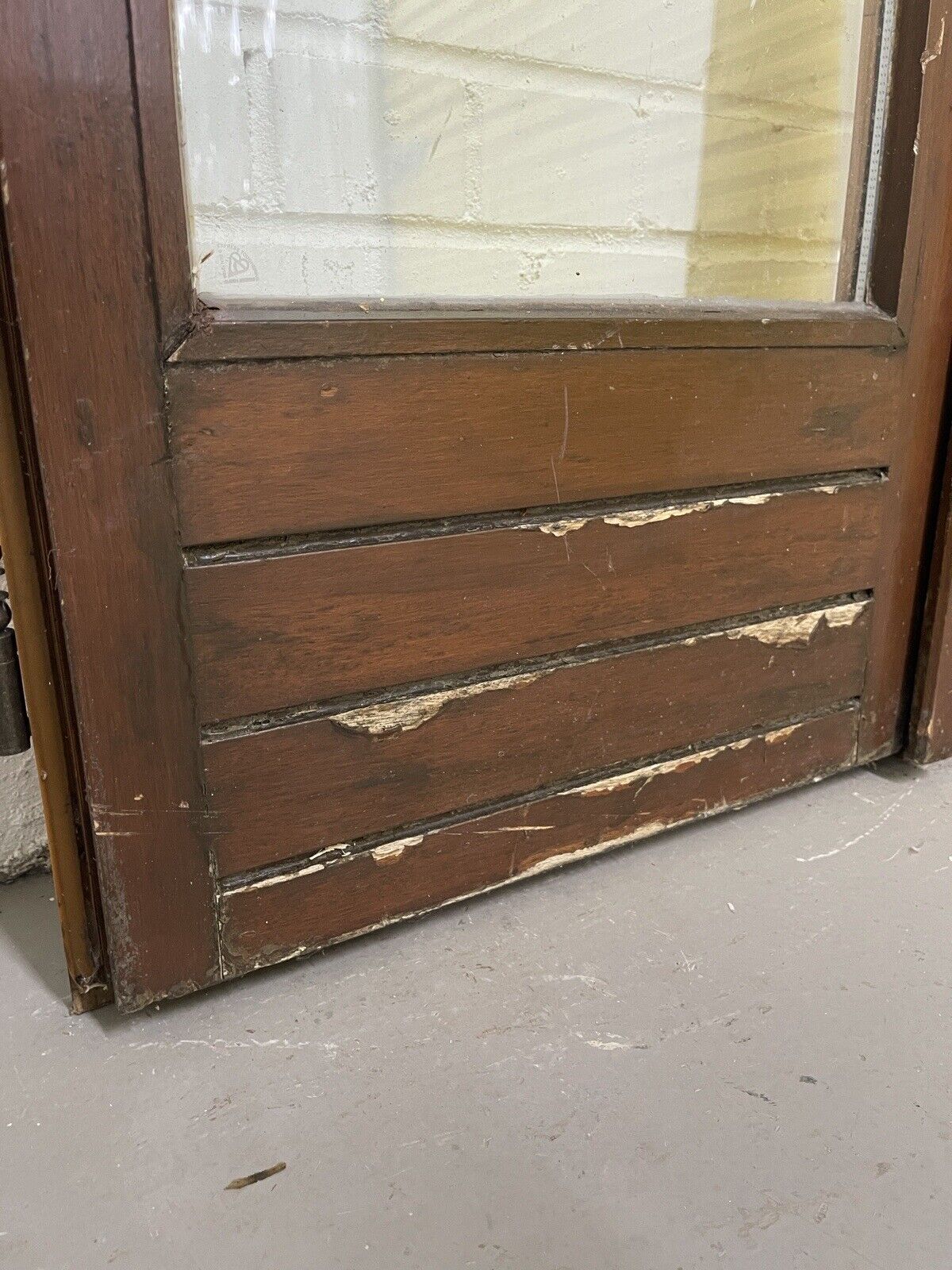 Reclaimed Old French Double Glazed Glass Wooden Double Doors 1923 x 990mm