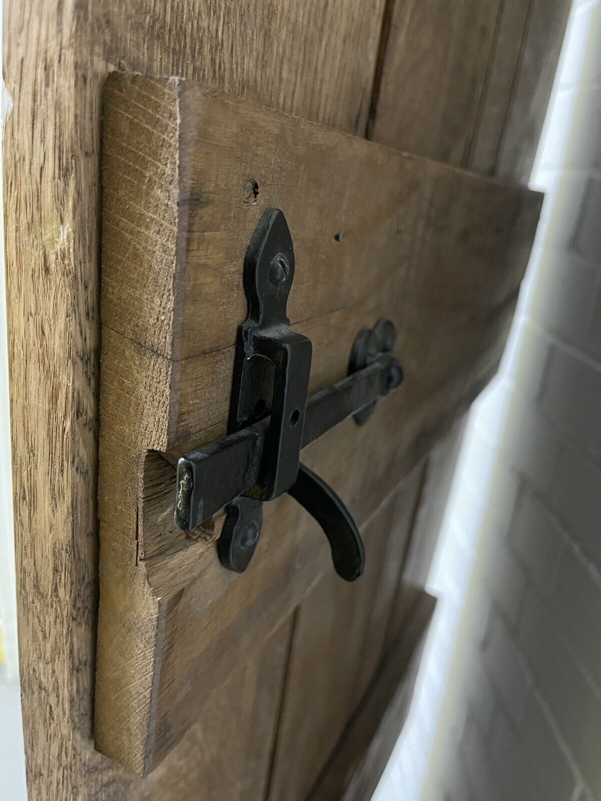 Reclaimed Oak Old Handmade Studded Ledge and Brace door 1800 x 590mm