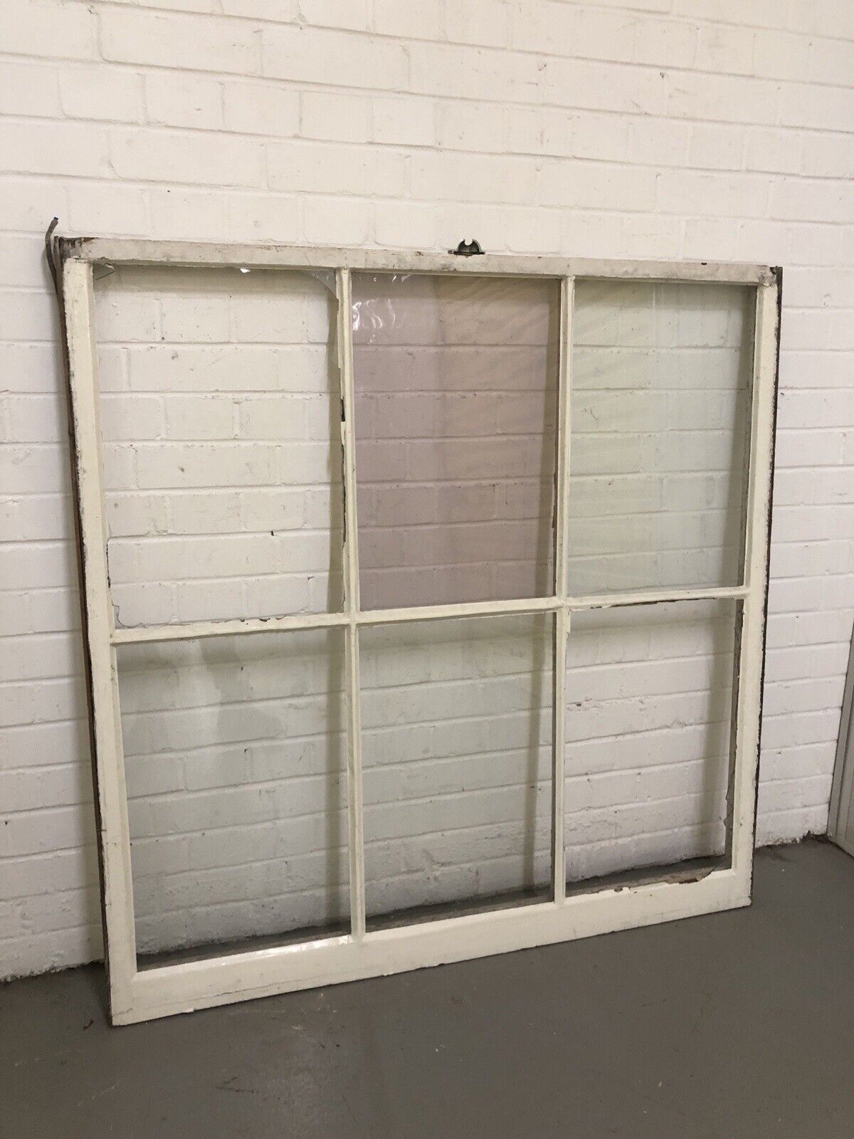 Reclaimed Old Large Georgian 6 Panel Wooden Window 1217 x 1225mm