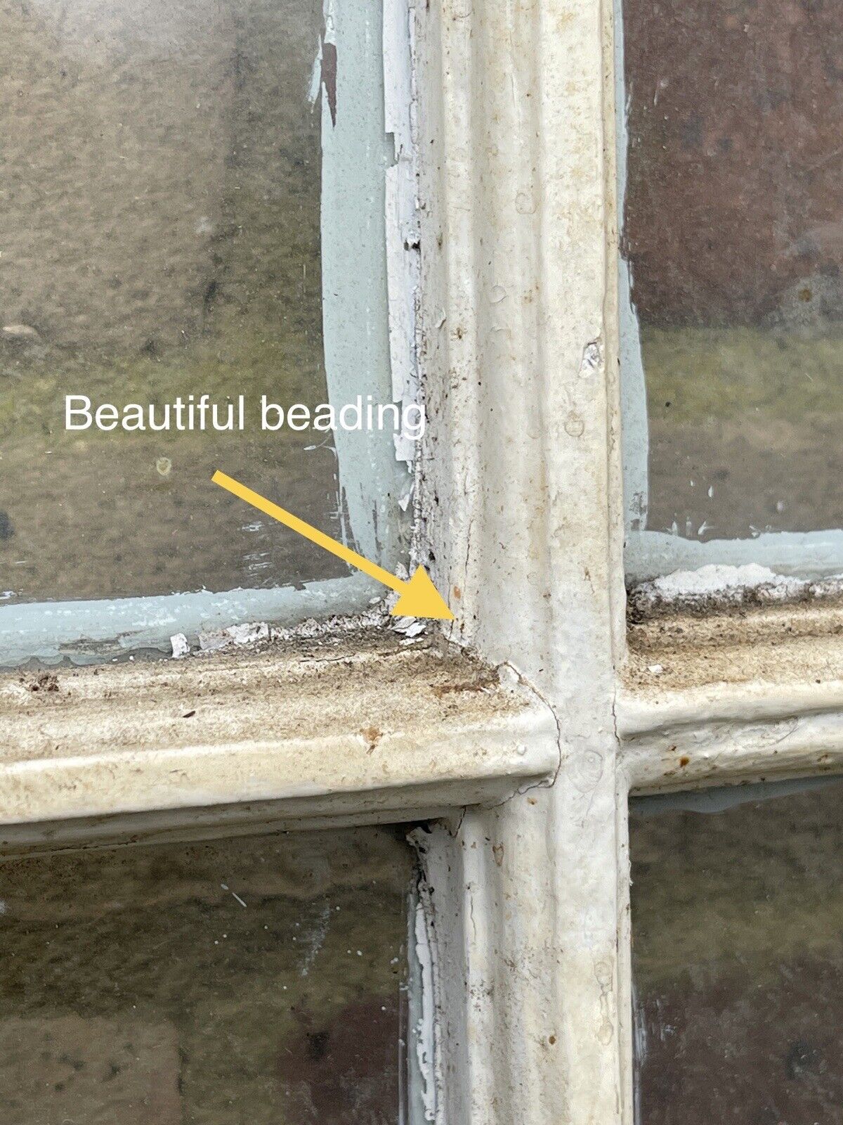 Reclaimed Old Georgian 6 Panel Wooden Window 840 x 950mm