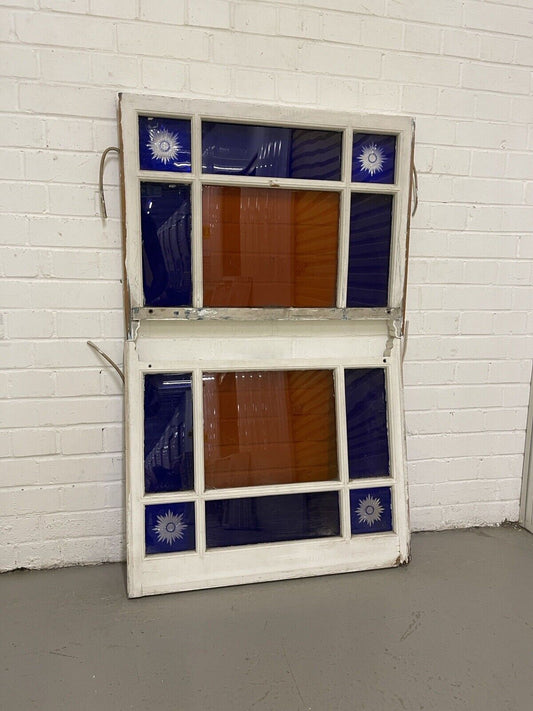 Pair Of Reclaimed Edwardian Glory Stars Wooden Panel Sash Window 590x764 634x764