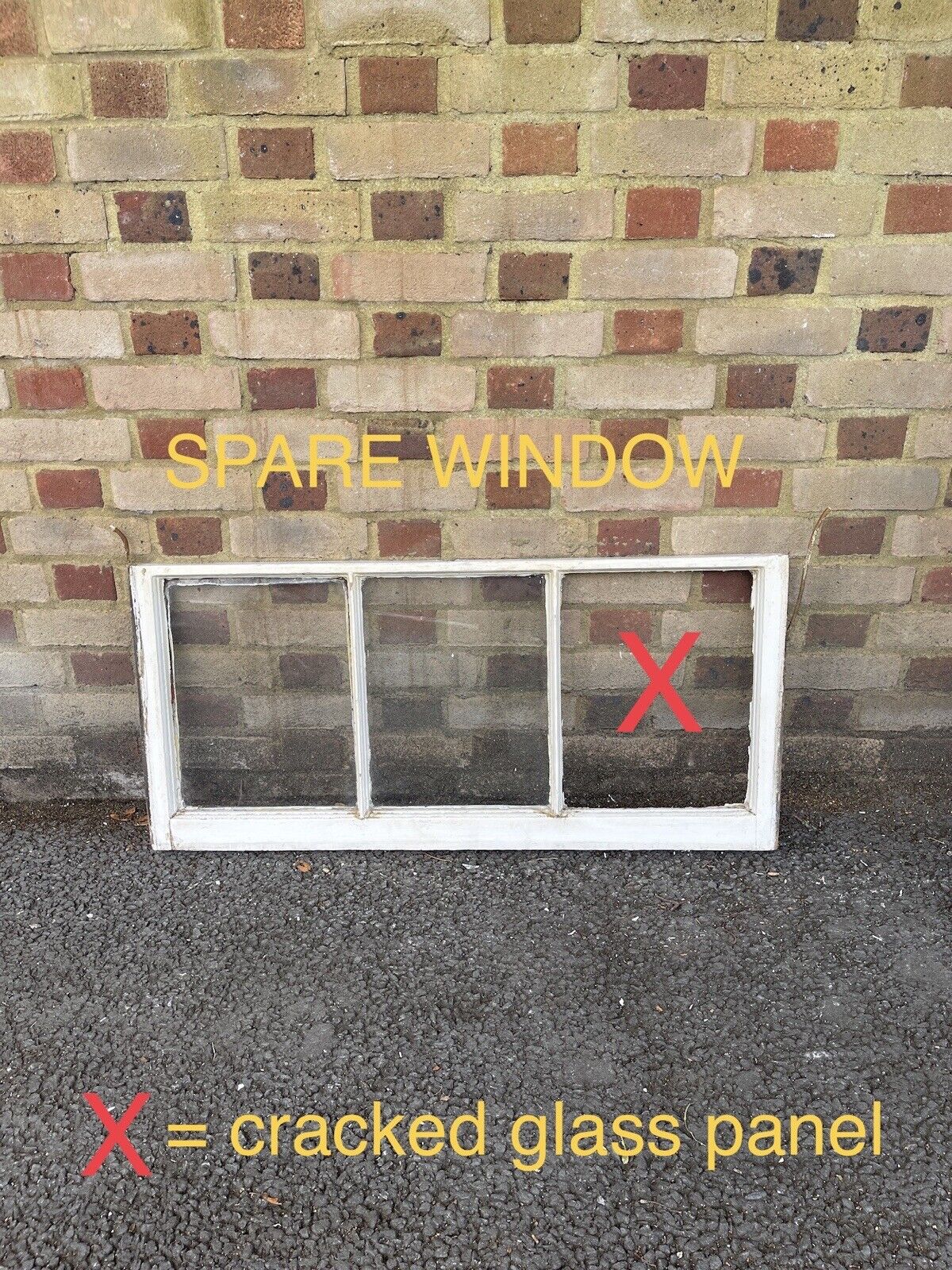 Three Reclaimed Edwardian 3 Panel Wooden Panel Sash Window 1010 x 450 1010 x 470