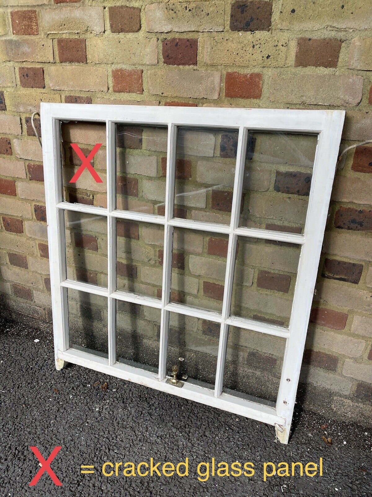 Reclaimed Old Georgian 12 Panel Wooden Window 880 x 975mm
