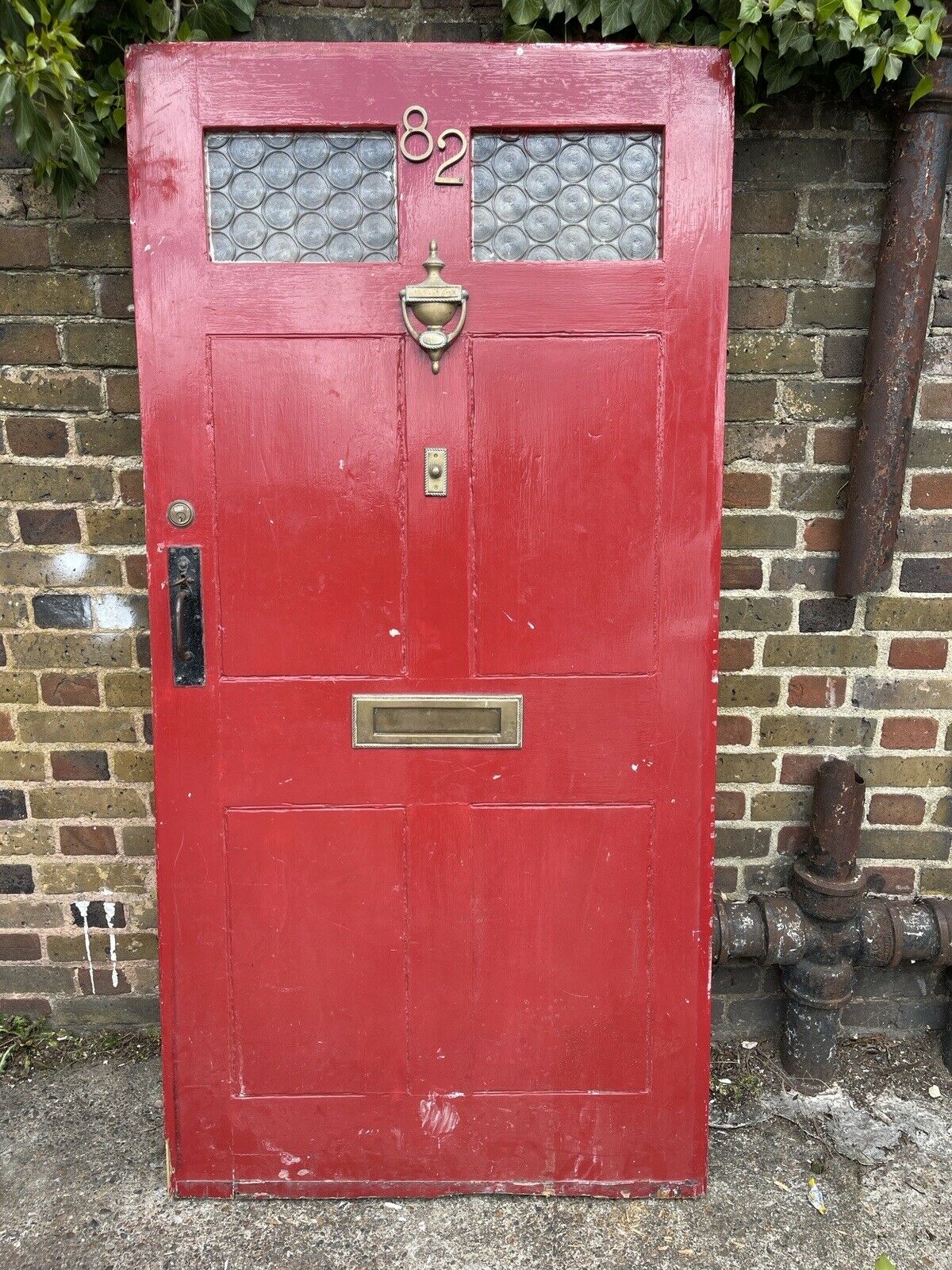 Rare Cottage Reclaimed Old Edwardian Victorian Timber Wooden Front Door