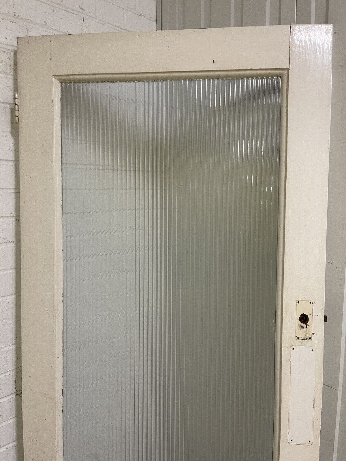 Reclaimed Reeded Glass Internal Or External Door 2015 x 805mm
