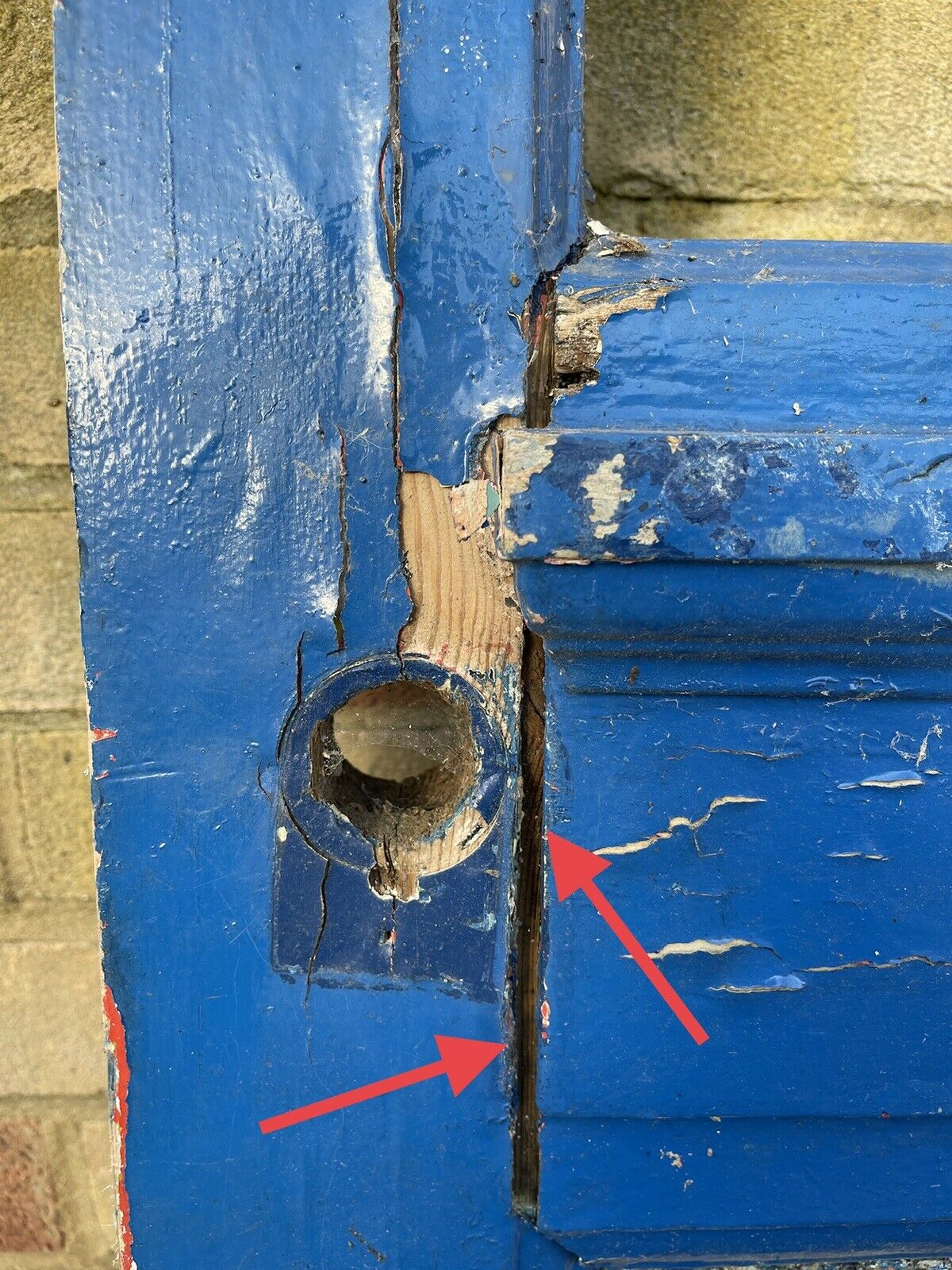 Reclaimed Edwardian Wooden Front Door 2135 x 920mm or 930mm NEEDS RESTORATION