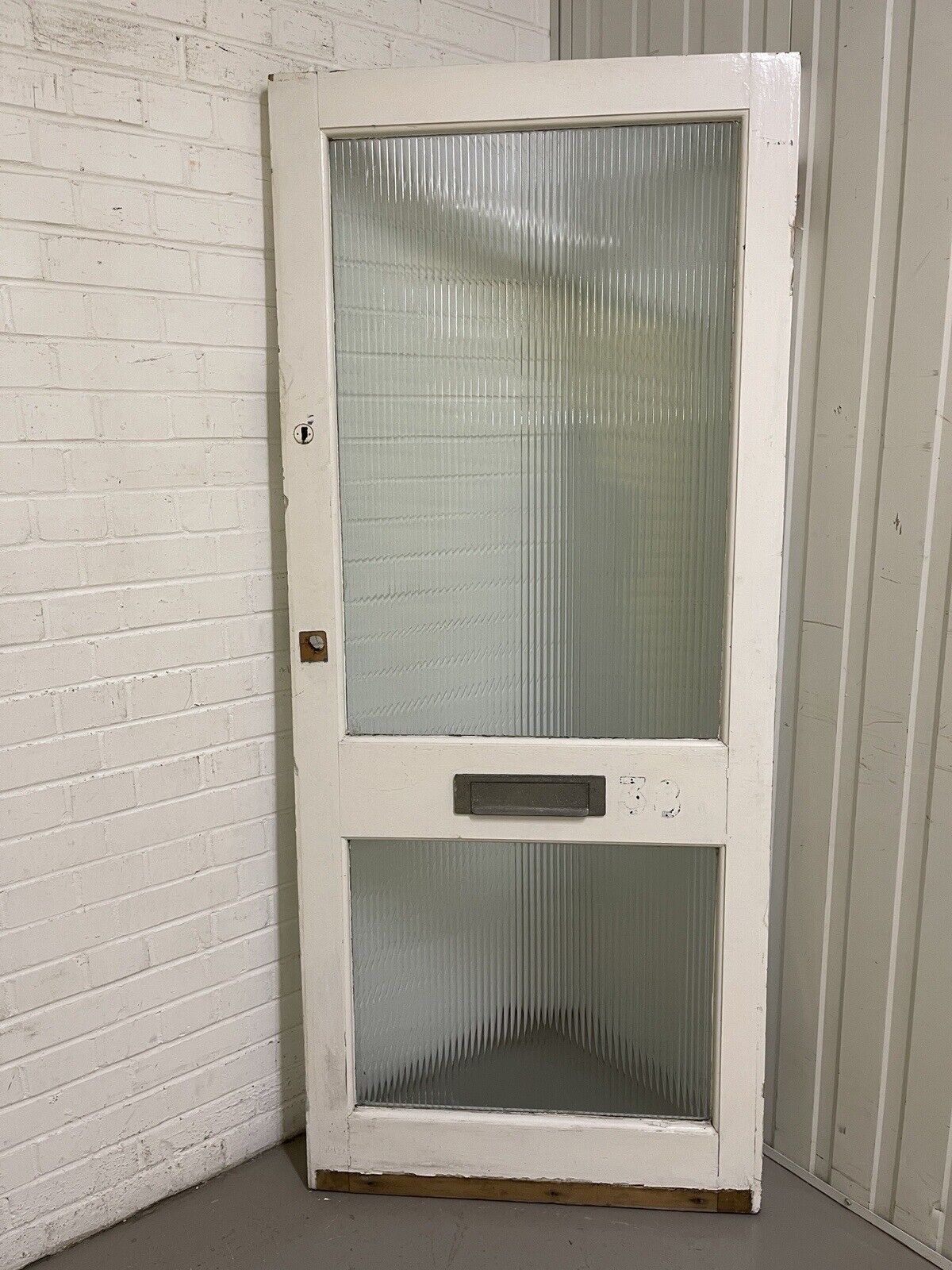 Reclaimed Reeded Glass External Door 1950 x 840mm