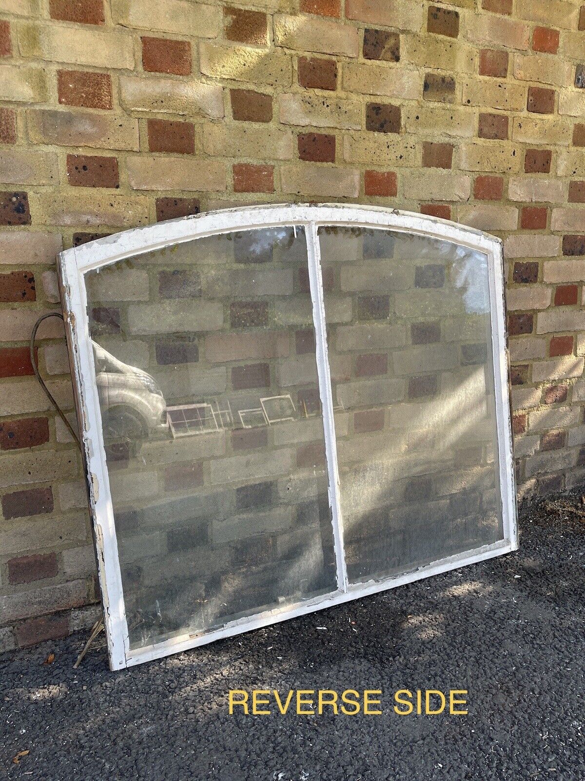 Reclaimed Old Victorian Edwardian Arch Panel Wooden Sash Window 1143mm x 972mm