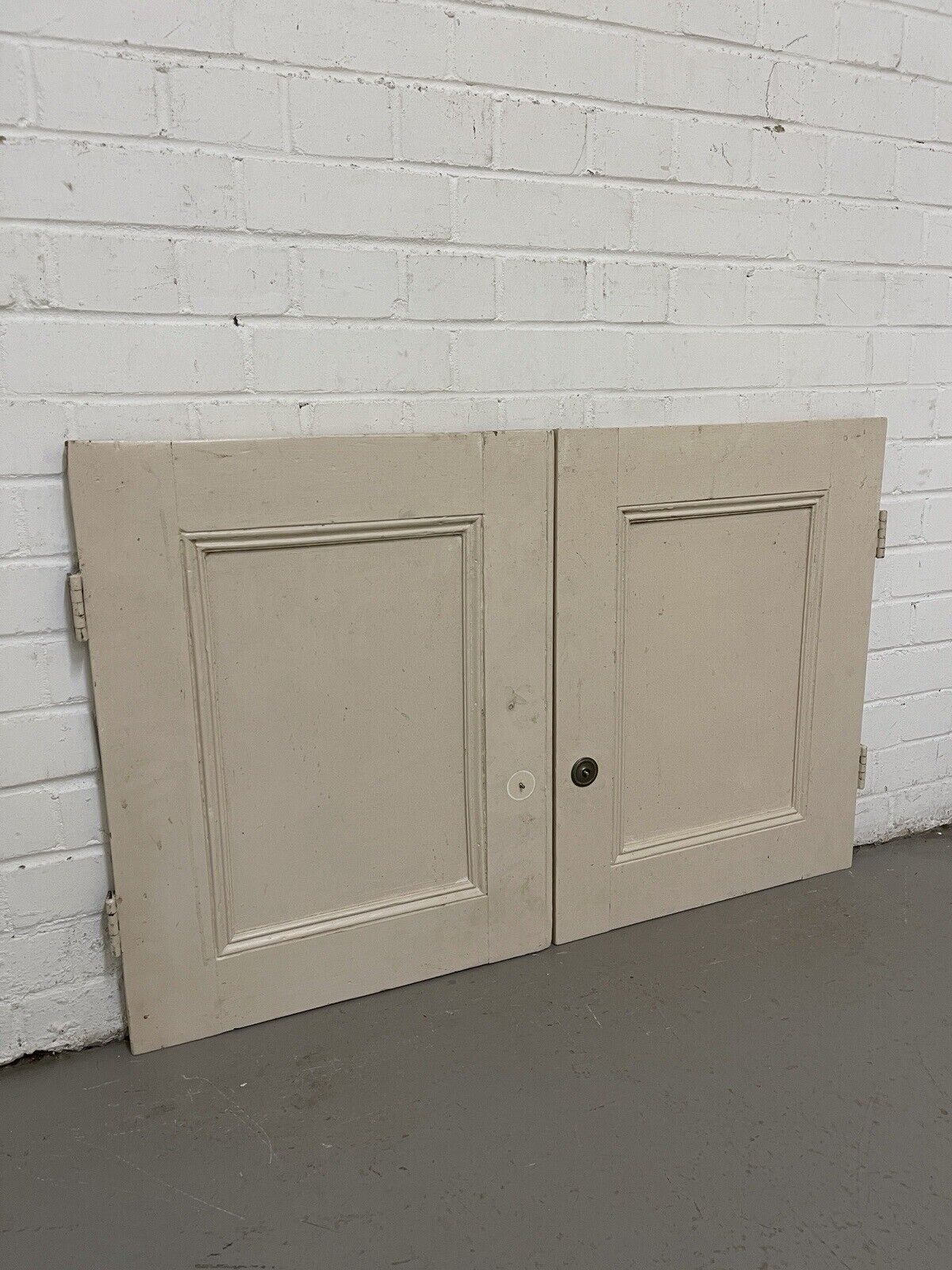 Reclaimed Pine Victorian Alcove Cupboard Doors Inter-locking 1020 x 660mm