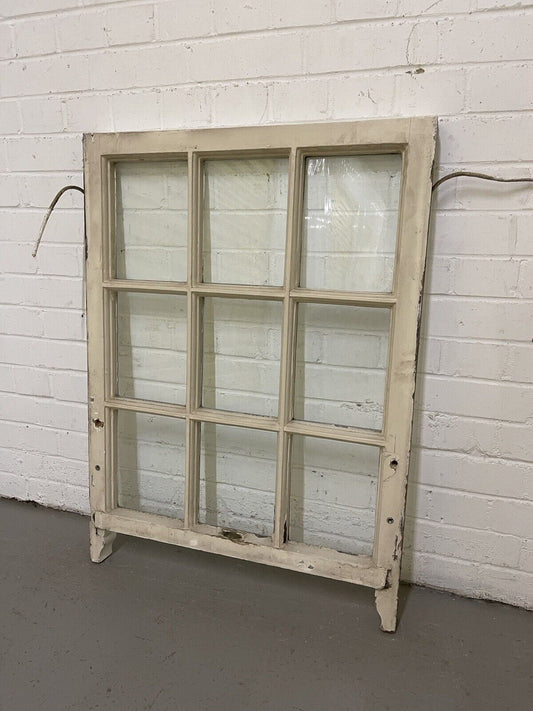 Reclaimed Old Georgian 9 Panel Wooden Window 680 x 925mm