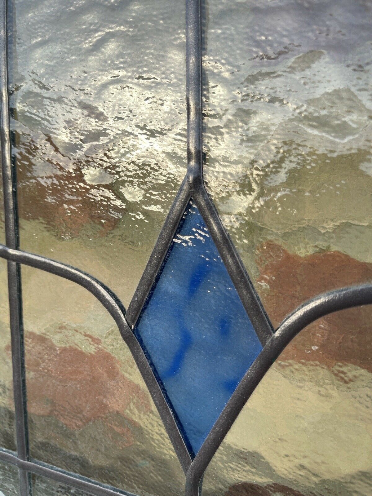 Wooden Panel External Front door With Stained Glass Panel 1963mm x 838mm