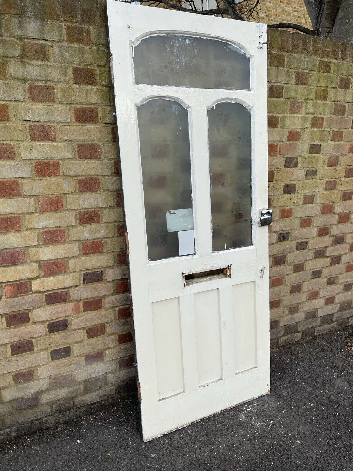 Reclaimed Old Edwardian Victorian Wooden Panel Front Door 2020mm x 815mm