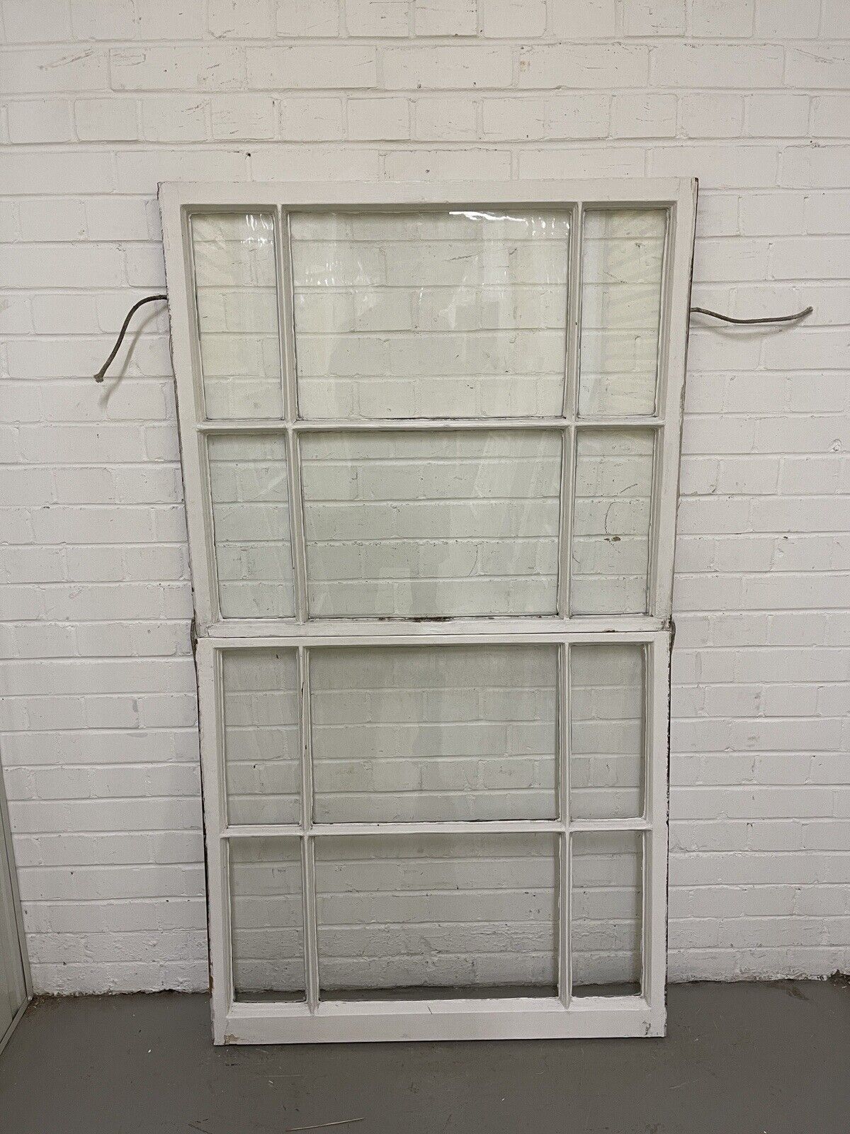 Pair Of Reclaimed Edwardian 6 Panel Wooden Sash Window 910 x 805mm 910 x 835mm