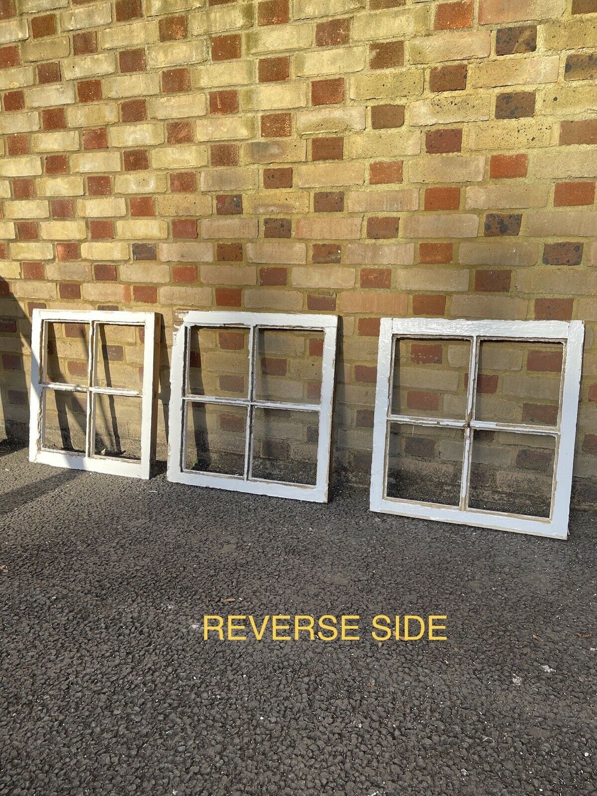 Job Lot Of Reclaimed Georgian 4 Panel Wooden Window NO GLASS Within Panels