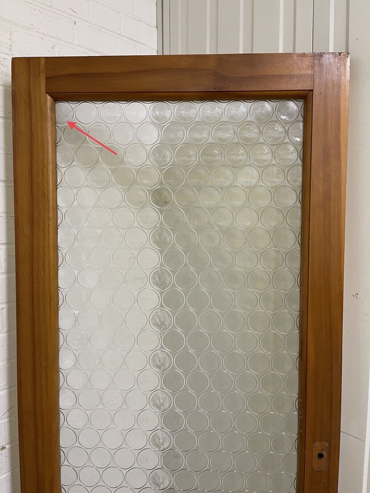 Reclaimed Art Deco Bottle Retro Round Glass Internal Door 1967 x 765mm