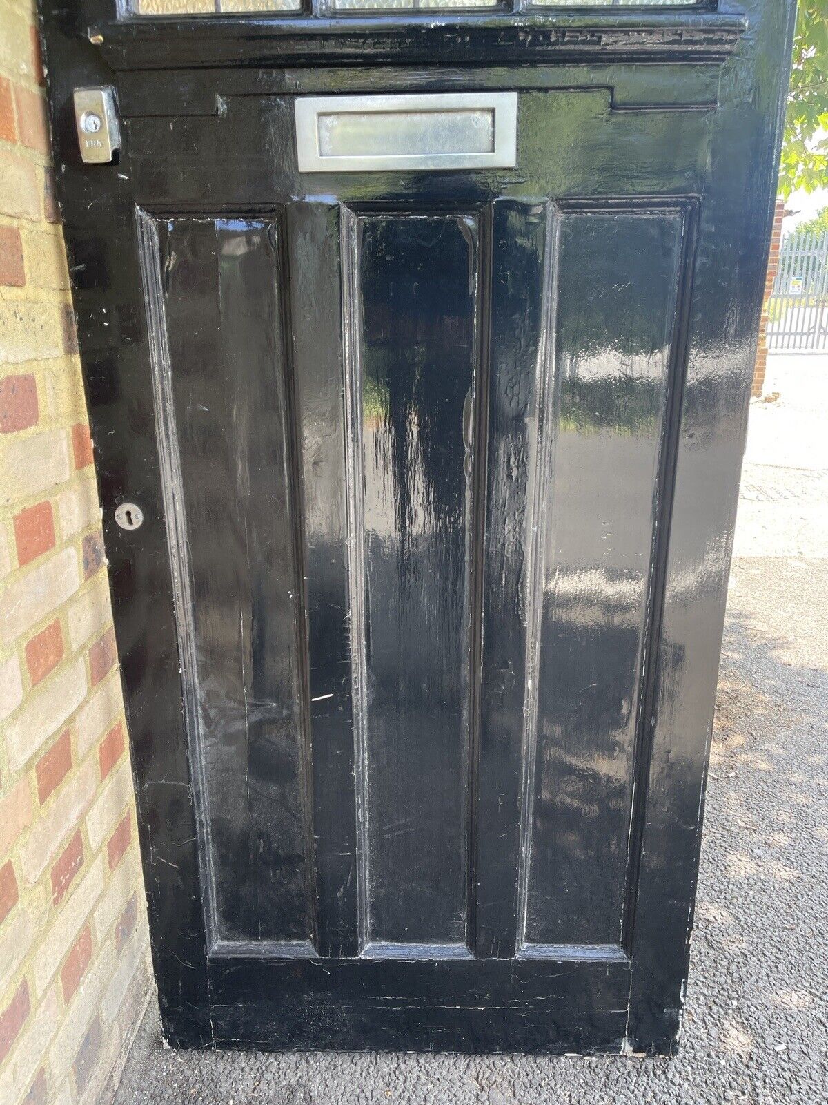 Reclaimed Old Edwardian Victorian Wooden Panel Front Door 2070mm x 860mm