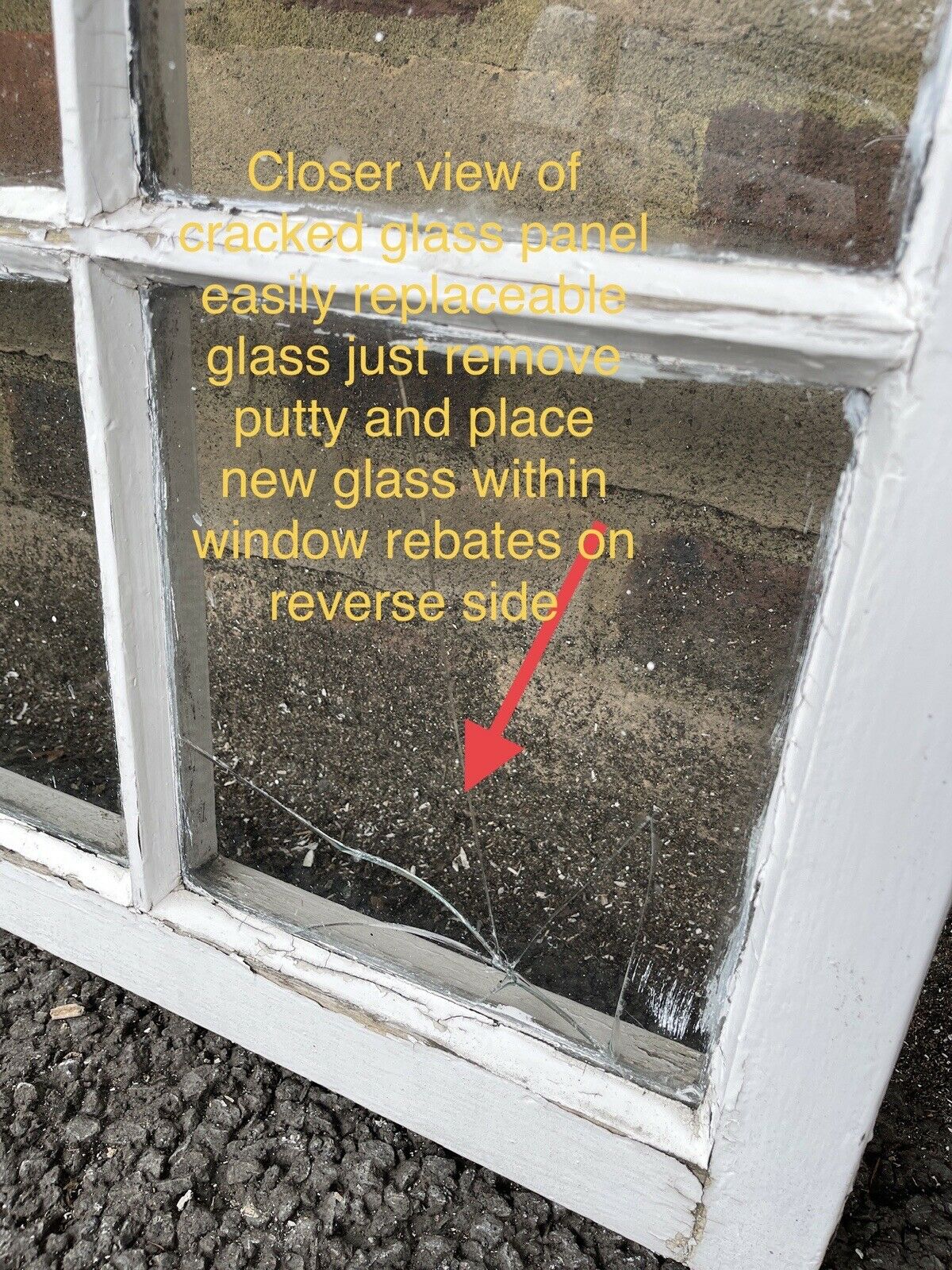 Modern Georgian 8 Panel Wooden Window 1110 x 555mm