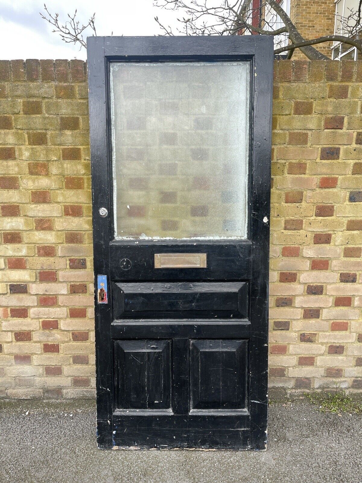 Reclaimed Victorian Edwardian Wooden Panel External Front Door 2125 x 910mm