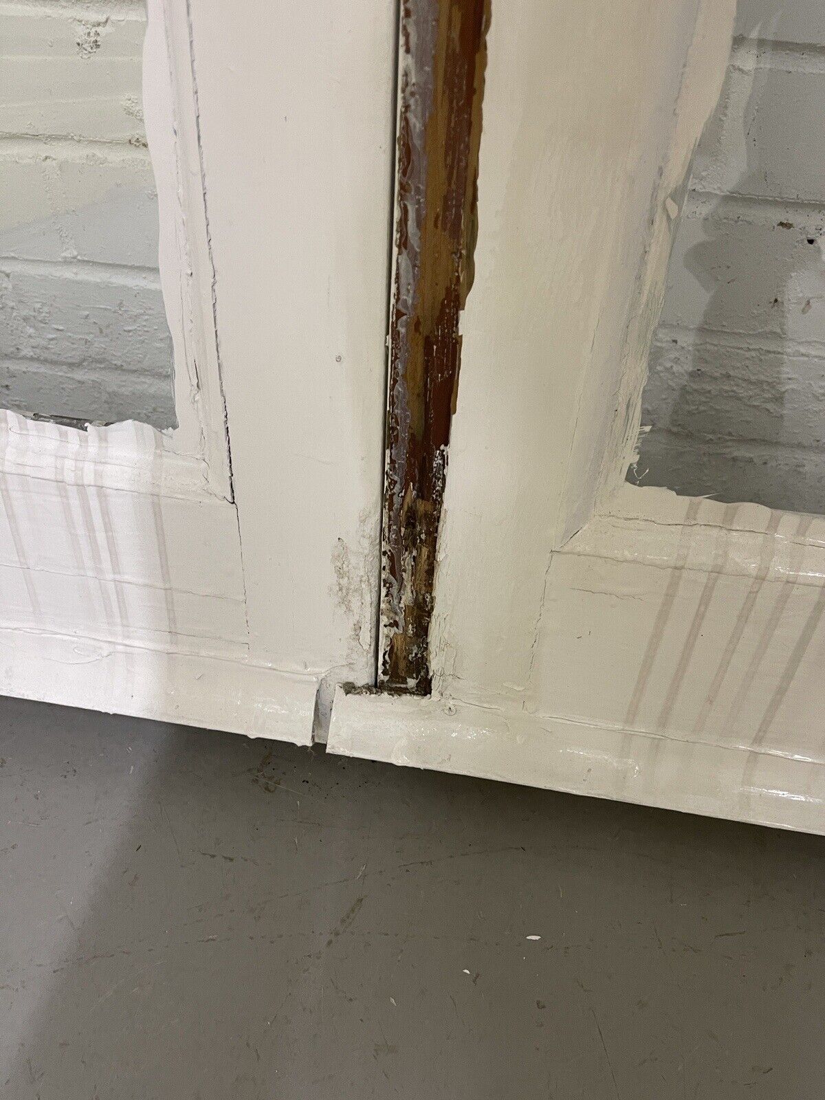 Reclaimed Old French Double Glazed Glass Wooden Double Doors 1975 x 1165mm