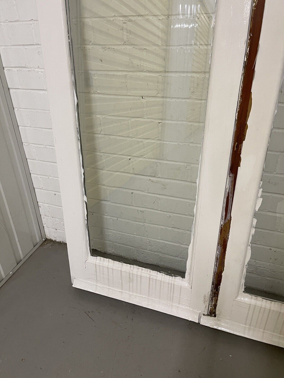 Reclaimed Old French Double Glazed Glass Wooden Double Doors 1975 x 1165mm