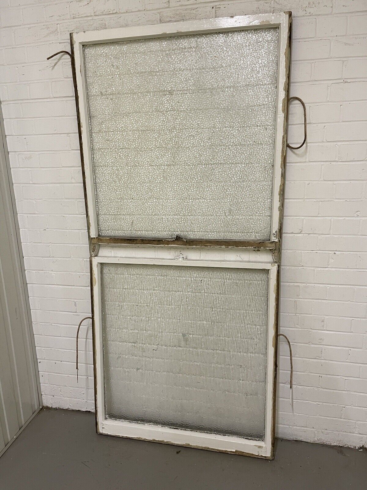 Pair Of Reclaimed Old Victorian Sash Panel Wooden Window 915 x 990mm 915 x 950mm