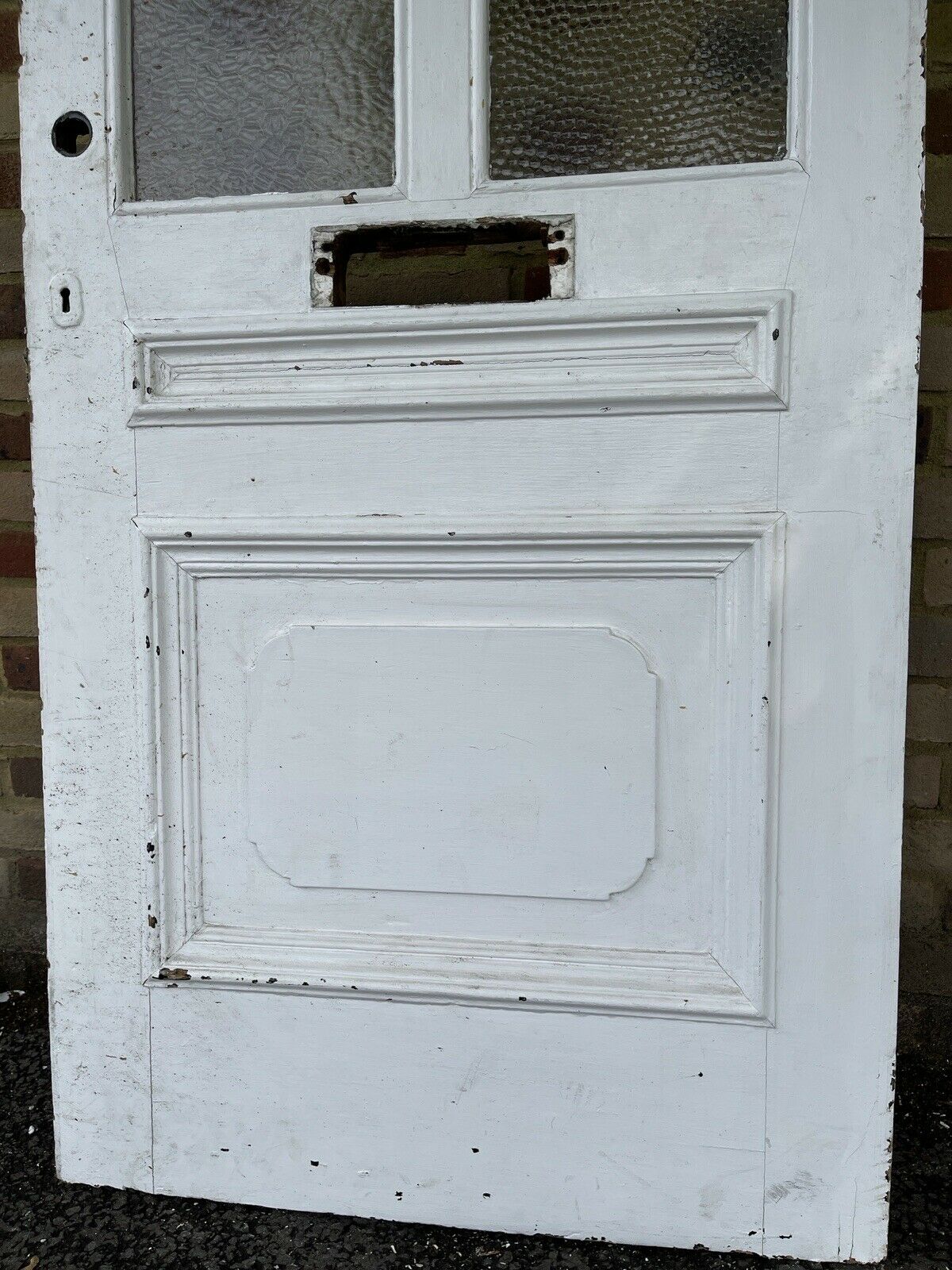 Reclaimed Victorian Edwardian Wooden Panel External Front Door 2075mm x 855mm