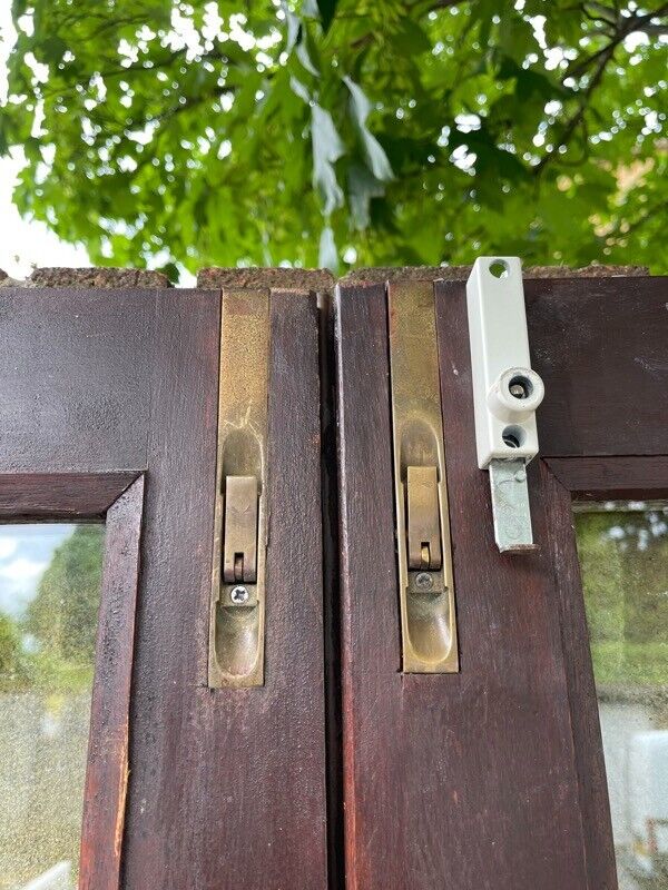 Reclaimed Old French Double Glazed Glass Wooden Double Doors 1160 x 2000mm
