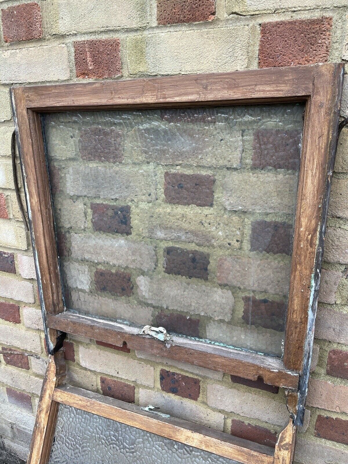 Pair Of Reclaimed Old Victorian Wooden Panel Top Bottom Sash Windows